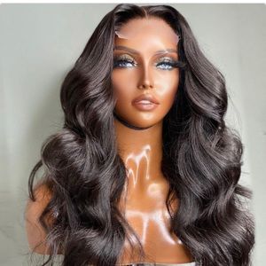 Pre styled 💯% human hair 13x6 natural brown lace frontal 26 inch wig